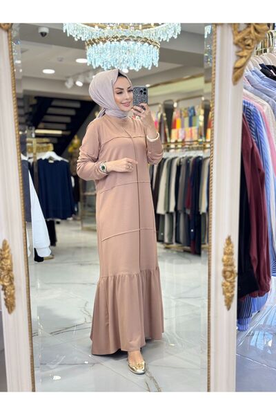 ALANURMODA Rochie cu cusături cu nervuri