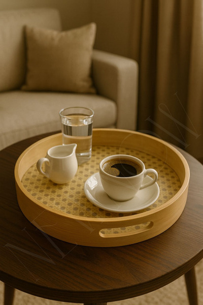 NEWNOW Hazerancraft Hazeran Bamboo Tray Set of 3 (40 cm - 35 cm - 30 cm) |   Stylish and Durable Presentation Tray