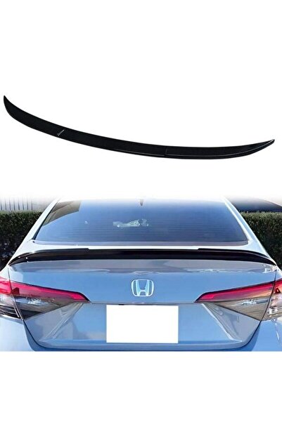 Carmind Honda Civic FE1 Uyumlu Bagaj Üstü Anatomik Spoiler Piano Black 2022-