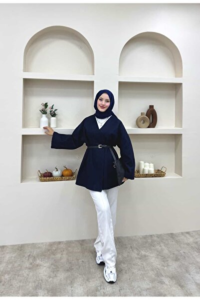 lurex moda Belted Stitched Jacket