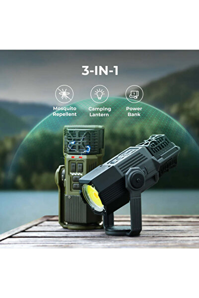 Flextail Evo Repeller, dispozitiv anti-tantari portabil, lanterna 3000 lumeni, power bank 51.84Wh, IPx5