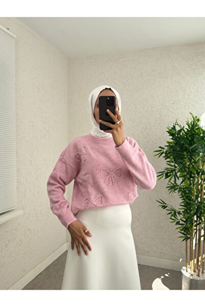 BisuModa PULOVER TRICOTAT CU MODEL DE PANGĂ