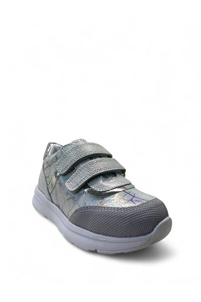 Tuğba Ortopedi 609 Orthopedic 100% Genuine Leather Lightweight Girls' Preschool Silver Sneaker