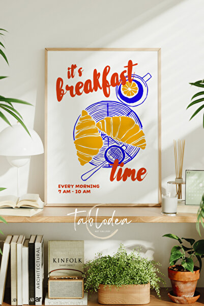 tablodea Tablou decorativ de bucătărie cu text „It’s Breakfast Time”, Poster ...