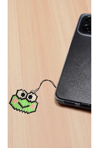 SEARD غطاء هاتف مصنوع يدويًا من خرز ميوكي على شكل ضفدع - إكسسوار