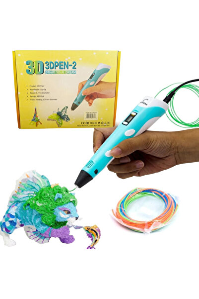 StartONTeam Creion inteligent 3D Pen 2 pentru desen tridimensional, albastru