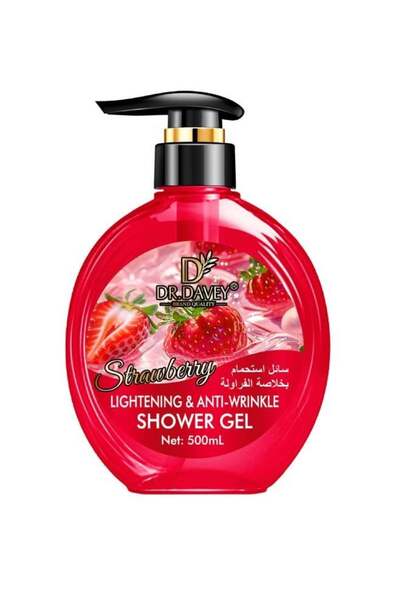 Dr. Davey جل الاستحمام دكتور ديفي بخلاصة الفراولة لتفتيح البشرة ومحاربة التجا...