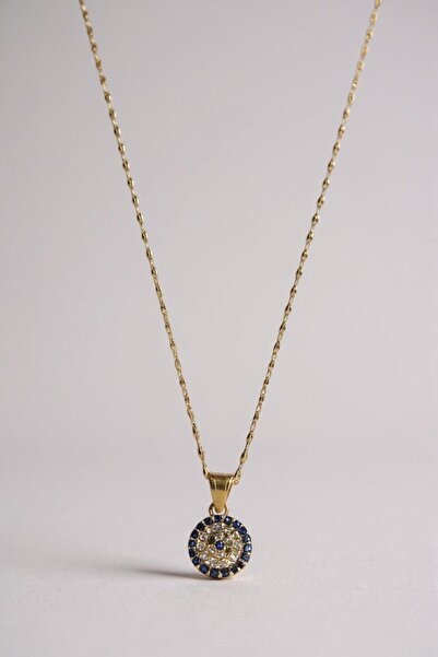 SUDEKAĞAN Altın Nazar Göz Kolye Uçlu Zincir