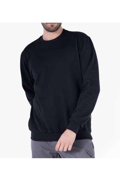 shi dumanlar giyim Oversize Bay/ Unprinted Crew Neck Sweatshirt