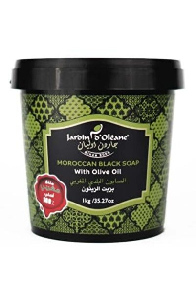 Jardin Oleane صابون مغربي أسود بزيت الزيتون من جاردن أوليان - 1000 جرام
