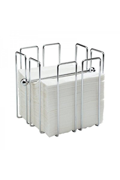 Stalgast Stainless steel napkin holder with weight bar, 19.5x19.5x19 cm