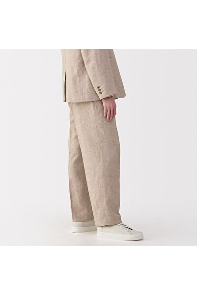 Muji Linen Blended Wool Straight Pants