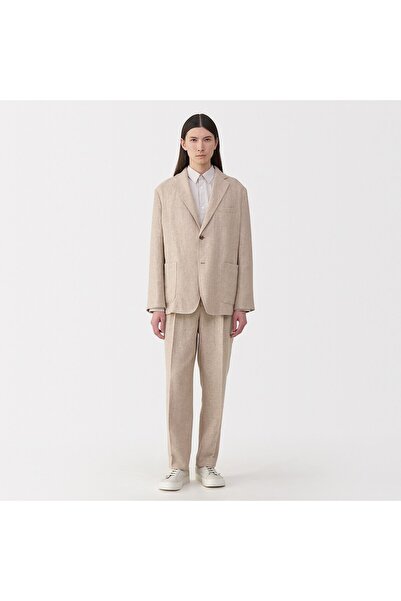 Muji Linen Blended Wool Straight Pants