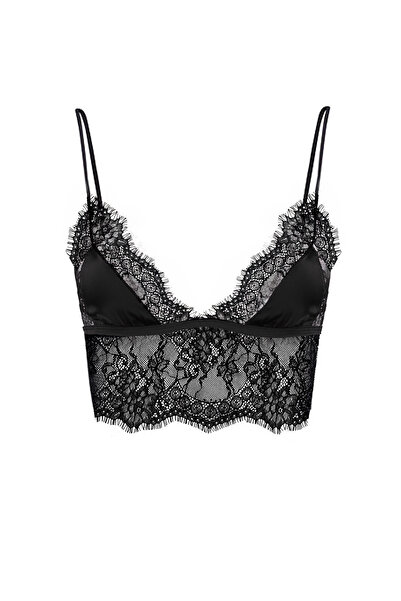 Simi Underwear Fashion Nuova Siyah Dantelli Bralet Büstiyer Sütyen