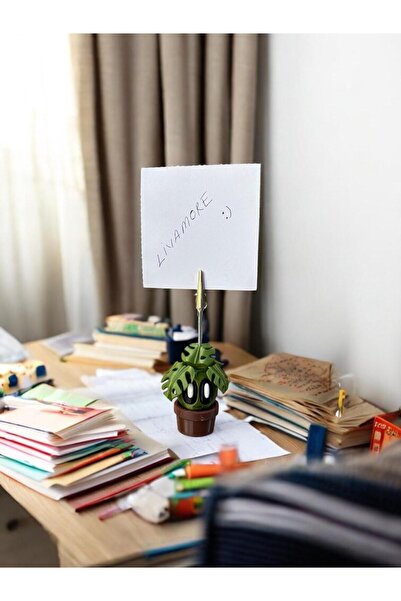 Perazayn Cute Cactus Themed Desktop Gift Desktop Organizer Photo and Note Holder