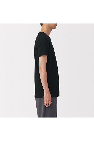 Muji Side Seamless Cotton Crew Neck Short Sleeve T-Shirt