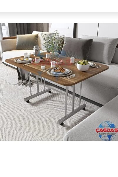 Can Vista Home Tekerlekli Orta Sehpa Masa 70 X 110