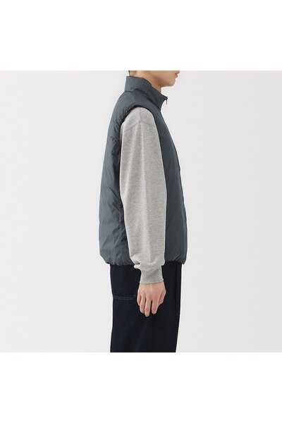 Muji Light Weight Down Pocketable Stand Collar Vest