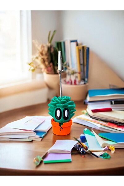 Perazayn Cute Cactus Themed Desktop Gift Desktop Organizer Photo and Note Holder