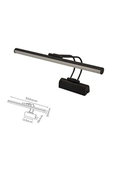 Genel Markalar Siyah Kasa Beyaz Işık Banyo Duvar Ayna Tablo Aydınlatması Flüt...