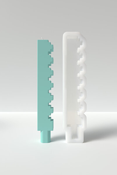 Cageartstudio Zigzag Şamdanlık Mum Silikon Kalıp Z3 - Şamdan/Şamdanlık Mum Pr...