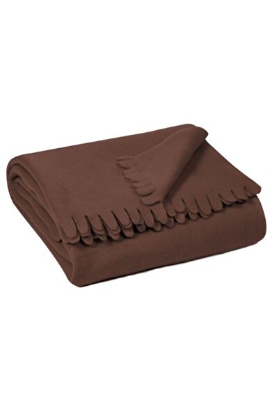 DavidaHome Soft and warm polar fleece blanket, 170 x 130 cm, brown