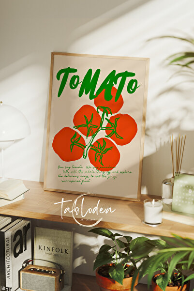 tablodea Tomato Yazılı Domates Temalı Mutfak Tablo su, Mutfak Kafe Restoran Pinterest Tarzı Duvar Dekoru