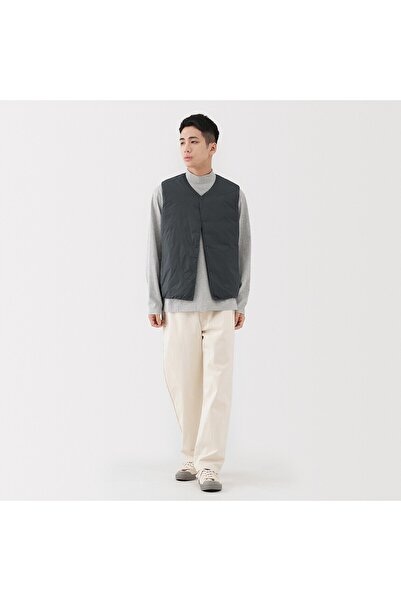 Muji Light Weight Down Pocketable Collarless Vest