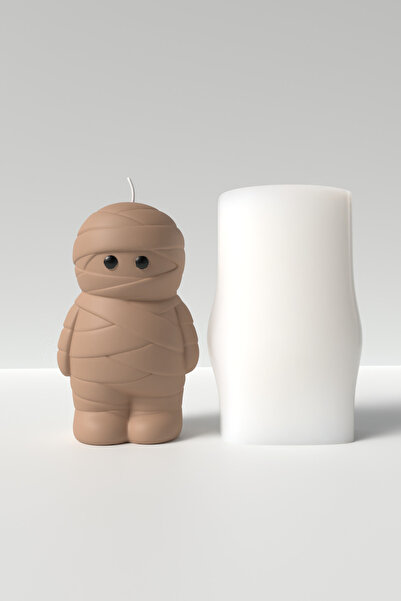 Cageartstudio Sevimli Mumya Mum Silikon Kalıp - Halloween Mumya Mum Silikon K...