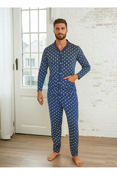embody Men's cotton long pyjamas, men's cotton long pyjama, large size with b...