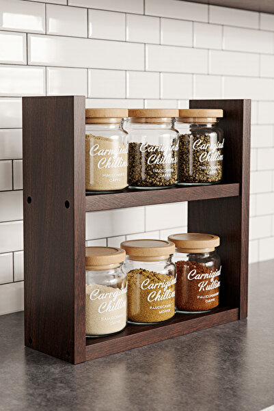 The N Wood Ahşap Tezgah Üstü Baharatlık