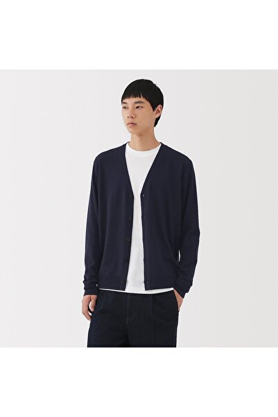 Muji Washable High-Gauge V Neck Cardigan