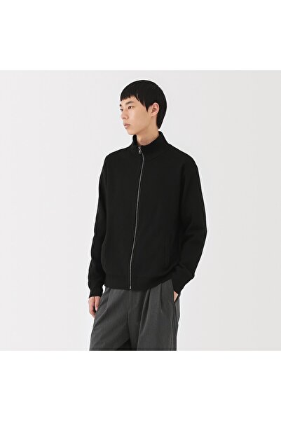 Muji Washable Milano Ribbed Full Zip Cardigan