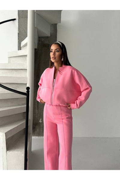 BELİS WEAR KADIN ÜÇ İPLİK ŞARDONLU KIŞLIK EŞOFMAN TAKIMI