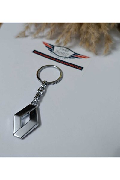 ESEMİZ Breloc 3D acoperit cu crom Renault Breloc metalic pentru automobile - Breloc auto