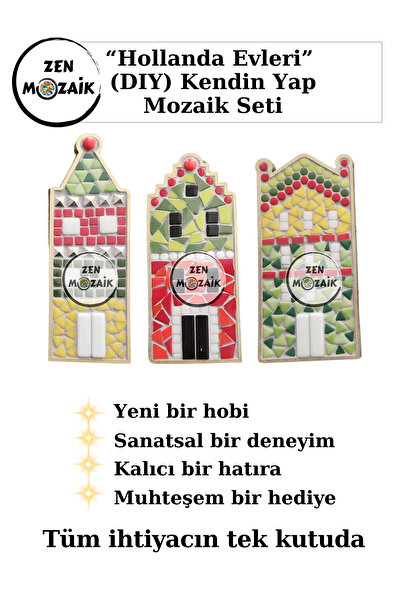 Zen Mozaik Ahşap Sablonlu Kendin Yap Mozaik Seti – Her Seviyeye Uygun Sanatsa...