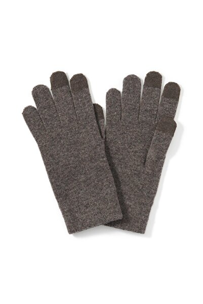 Muji Wool Blended Backside Brushed Touchscreen Gloves