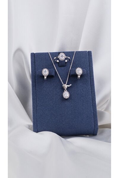 Vega Noire Stellar Elegance Montür Oval Gümüş Set