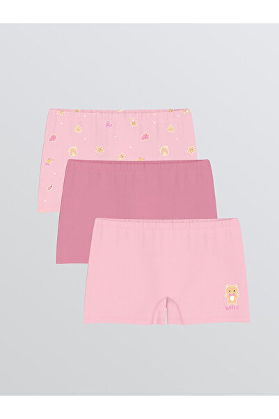 LC Waikiki Peak Yeni Sezon Baskılı Kız Çocuk Boxer 3'lü