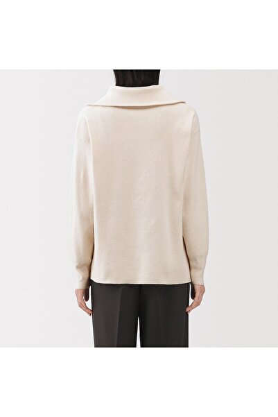Muji Washable Milano Ribbed Half Zip Sweater