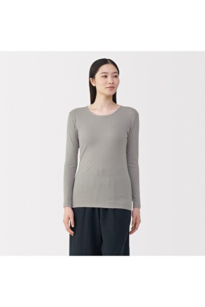 Muji Warm Cotton Long Sleeve T-Shirt