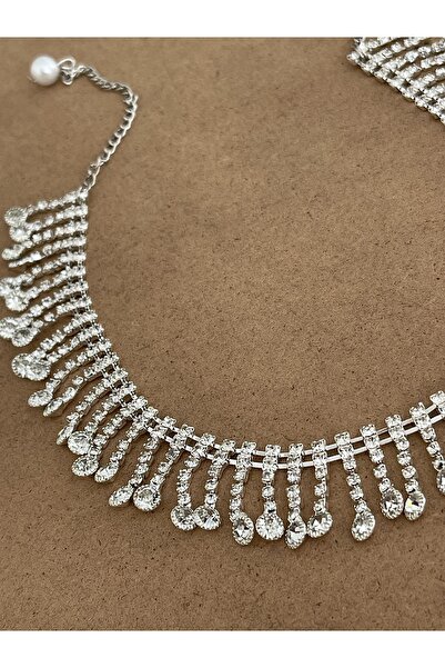 LIVOSH قلادة شوكر من الكريستال المتدلي