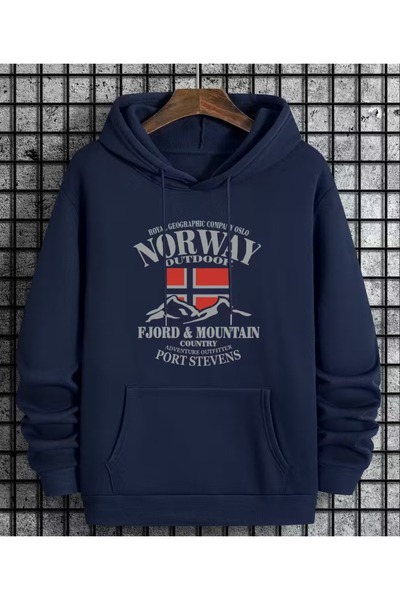 shi dumanlar giyim oversized Φούτερ Νορβηγίας Νορβηγία με τύπωμα με κουκούλα