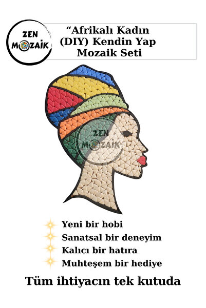 Zen Mozaik Ahşap Sablonlu Kendin Yap Mozaik Seti – Her Seviyeye Uygun Sanatsa...