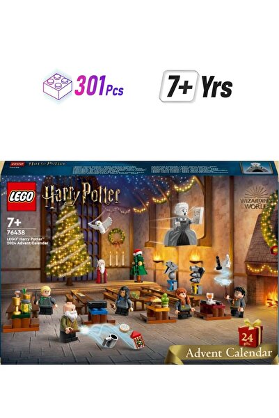 LEGO تقويم مجيء هاري بوتر 2024، لعبة هوجورتس الخيالية للأطفال، تتضمن 7 شخصيات صغيرة و16
