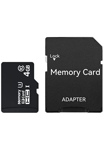 VALA Card De Memorie cu Adapter Inclus, TF MicroSD VALA® Premium, 4 GB, Clasa 10 U3, Pentru Camera Auto,