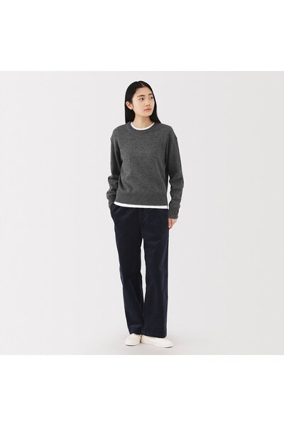 Muji Washable Mid-Gauge Crew Neck Sweater