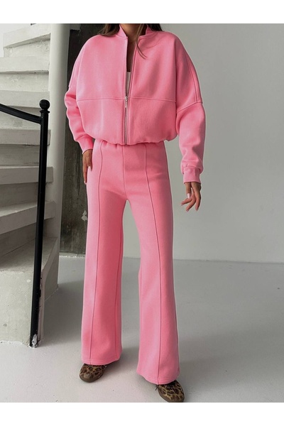 BELİS WEAR KADIN ÜÇ İPLİK ŞARDONLU KIŞLIK EŞOFMAN TAKIMI