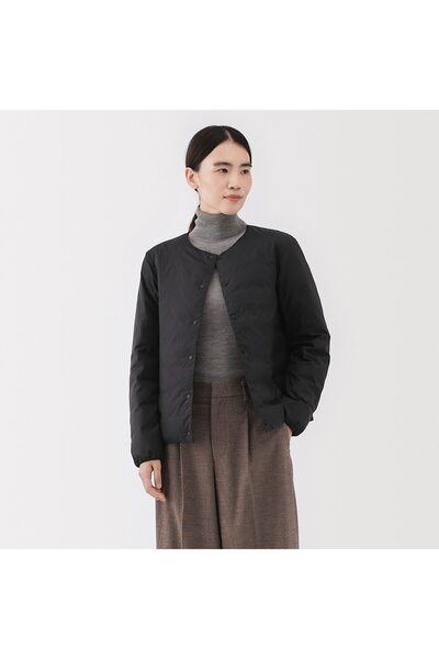 Muji Light Weight Down Pocketable Collarless Jacket