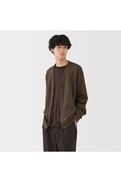 Muji Double Knitted V Neck Cardigan